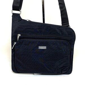 Baggalini HP Bagg Crossbody Shoulder Bag Black Nylon Zipper Pockets Travel